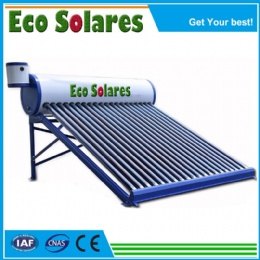 Color Steel Non-pressure Solar Water Heater with side mounted assistant tank