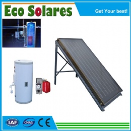 Split-Pressurized solar water heater with Flat Plate Solar Collector